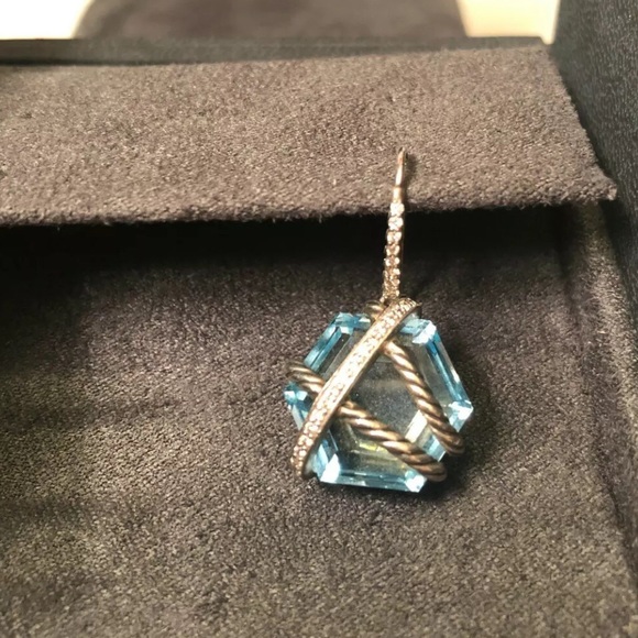David Yurman Jewelry - 🌼DAVID YURMAN Silver Albion Blue Topaz SINGLE